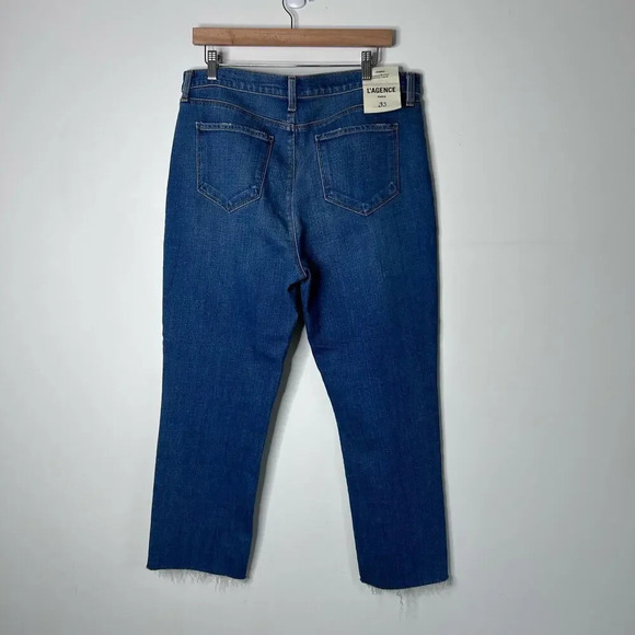 NWT L’Agence Jaden Cropped Bootcut Jeans Blue Denim Women’s 33 Classic Americana - Picture 7 of 8